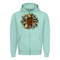 Seafoam sunflower camouflage and leopard 2 Zipper Hoodie - JahusDesignShop