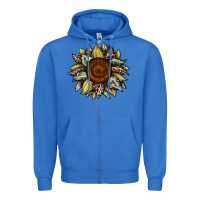 True Royal sunflower camouflage and leopard 2 Zipper Hoodie - JahusDesignShop