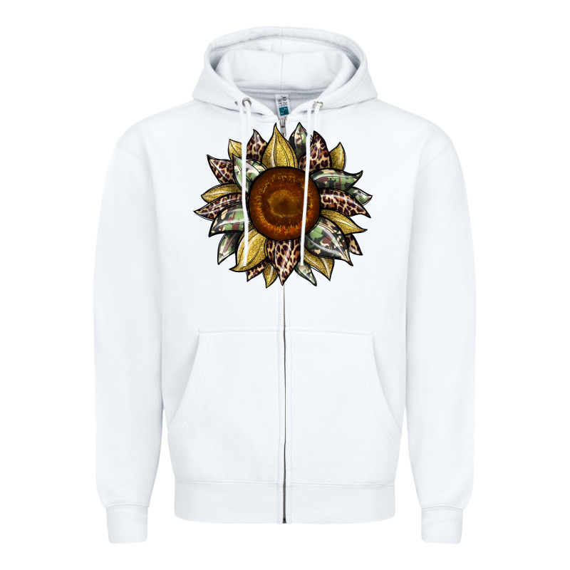 Sunflower Camouflage And Leopard 2 Zipper Hoodie by JahusDesignShop | Teevron