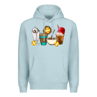 Blue Mist Softball coffee cups Premium Hoodie - Artiststas