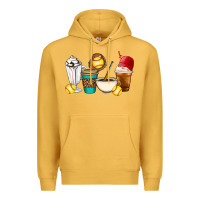 Mustard Softball coffee cups Premium Hoodie - Artiststas