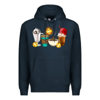 Navy Softball coffee cups Premium Hoodie - Artiststas