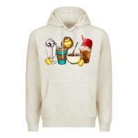 Oatmeal Heather Softball coffee cups Premium Hoodie - Artiststas