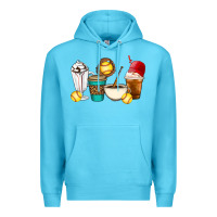 Ocean Blue Softball coffee cups Premium Hoodie - Artiststas