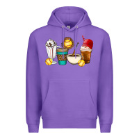 Purple Softball coffee cups Premium Hoodie - Artiststas