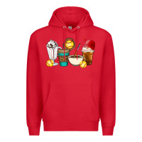 Red Softball coffee cups Premium Hoodie - Artiststas
