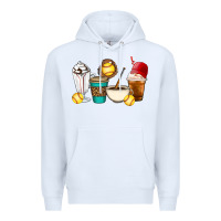 White Softball coffee cups Premium Hoodie - Artiststas
