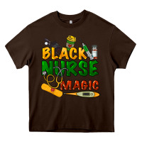 Chocolate Brown Black Nurse magic Heavy Core Tee - HowdyJamesFarm