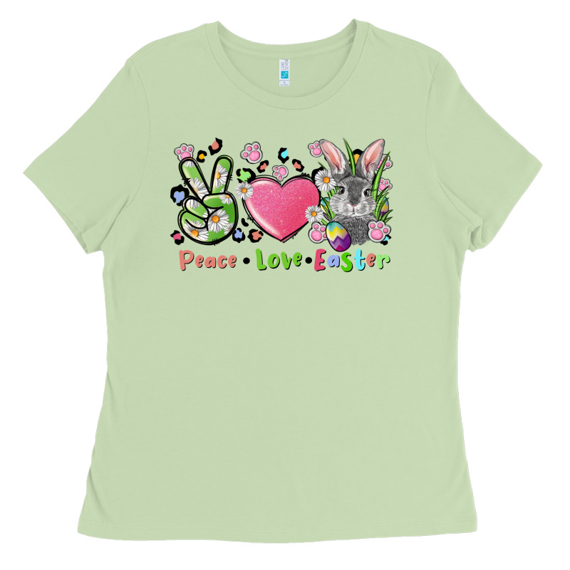 Peace Love Easter Bunny Ladies Tee by FaDigitalArtStudio | Teevron
