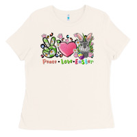 Bone peace love easter bunny Ladies Tee - FaDigitalArtStudio