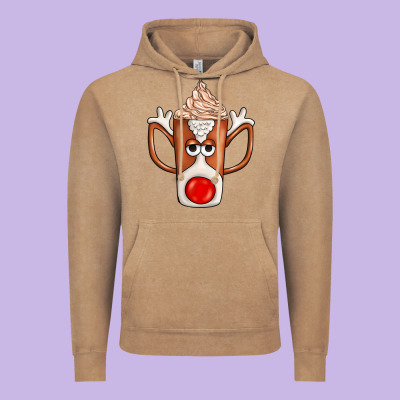 Coffee  Animal Vintage Hoodie Designed By Cowhidedigitalart