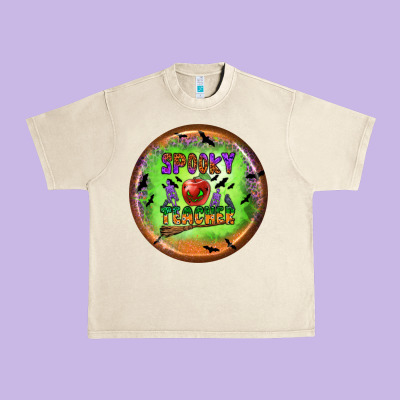 Spooky Teacher Urban Heavy Tee Designed By Bundleandbundleshop