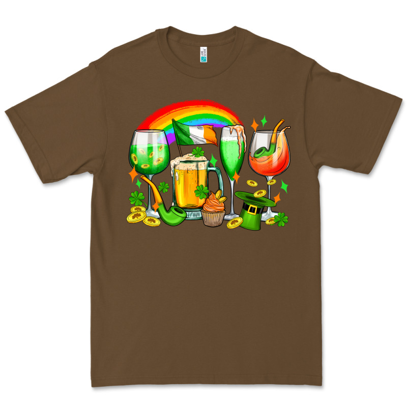 Wine Glasses St. Patricks Premium Tee by OliviaCreatesArt | Teevron