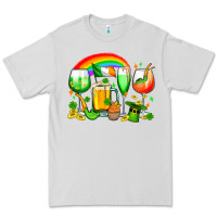 Dove Grey wine glasses st. patricks Premium Tee - OliviaCreatesArt