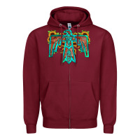 Burgundy thunderbird Zipper Hoodie - JahusDesignShop