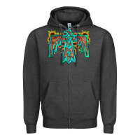 Charcoal Heather thunderbird Zipper Hoodie - JahusDesignShop
