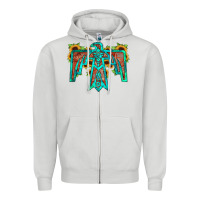 Dove Grey thunderbird Zipper Hoodie - JahusDesignShop