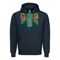 Navy thunderbird Zipper Hoodie - JahusDesignShop