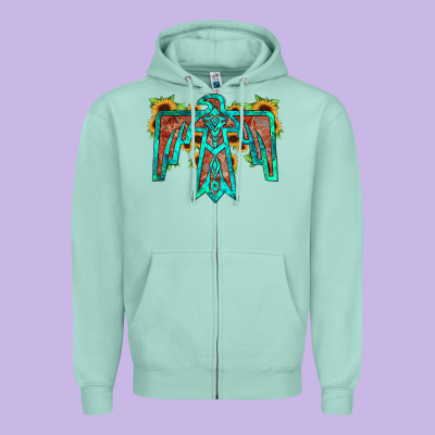 Thunderbird Zipper Hoodie Designed By Jahusdesignshop