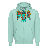 Seafoam thunderbird Zipper Hoodie - JahusDesignShop