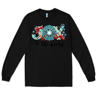 Black Joy to the World Long Sleeve Tee - CowhideDigitalArt