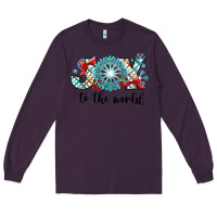 Plum Joy to the World Long Sleeve Tee - CowhideDigitalArt
