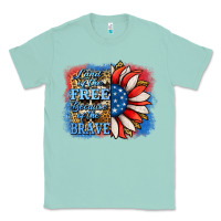 Seafoam patriotic sunflower land of the free Classic Tee - Jasminsmagicworld