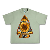 Oil Green sunflower arrowhead Urban Heavy Tee - Jasminsmagicworld