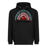 Black first grade rainbow Heavyweight Hoodie - RanaPortraitStore