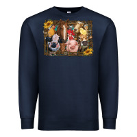 Navy western farm animals Premium Sweatshirt - RanaPortraitStore