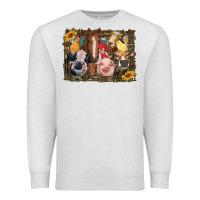 Oatmeal Heather western farm animals Premium Sweatshirt - RanaPortraitStore