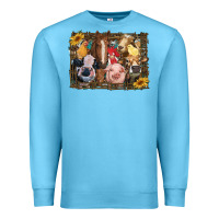 Ocean Blue western farm animals Premium Sweatshirt - RanaPortraitStore