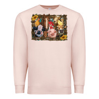 Pale Pink western farm animals Premium Sweatshirt - RanaPortraitStore