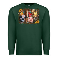 Sports Green western farm animals Premium Sweatshirt - RanaPortraitStore
