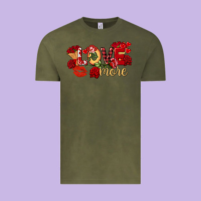 Love More Valentine's Day Vintage Tee Designed By Fadigitalartstudio