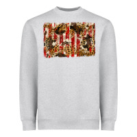 Heather Grey america, cowhide, leopard backgraund Heavyweight Sweatshirt - JahusDesignShop