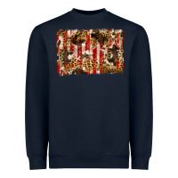 Navy america, cowhide, leopard backgraund Heavyweight Sweatshirt - JahusDesignShop