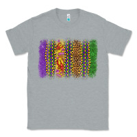 Heather Grey mardi gras brushstroke Classic Tee - OliviaCreatesArt