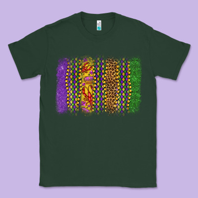 Mardi Gras Brushstroke Classic Tee Designed By Oliviacreatesart