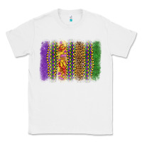White mardi gras brushstroke Classic Tee - OliviaCreatesArt