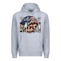 Heather Grey volleyball  mom 4 Premium Hoodie - Jasminsmagicworld