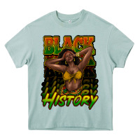 Arona Black history afro woman Heavy Core Tee - HowdyJamesFarm