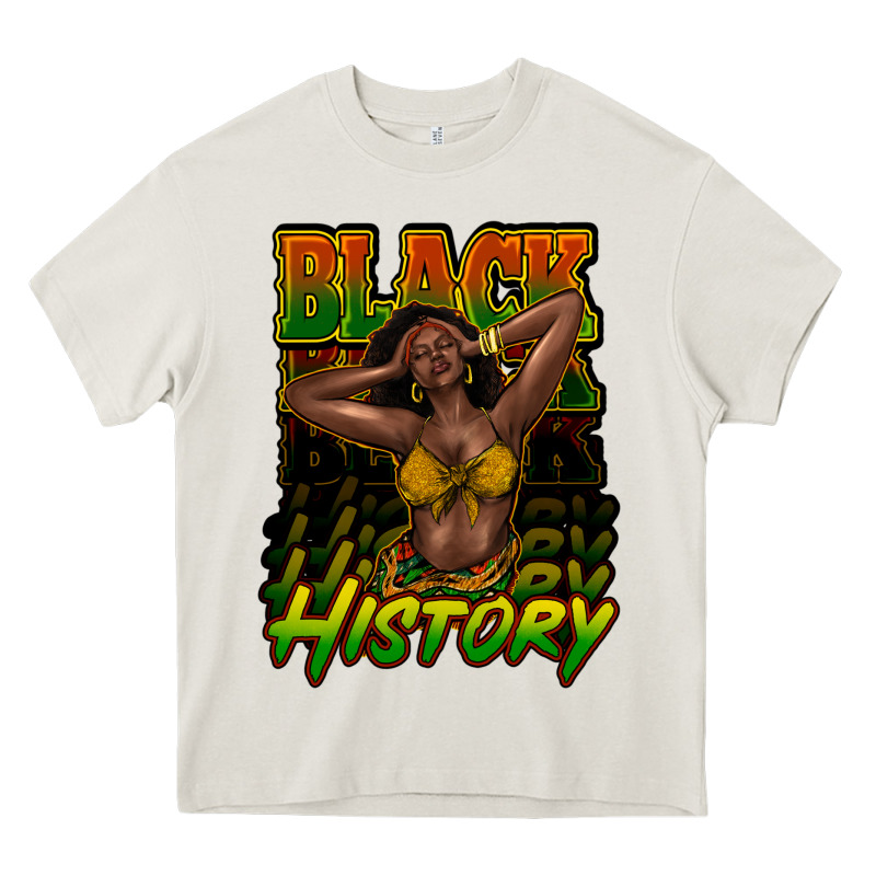 Black History Afro Woman Heavy Core Tee by HowdyJamesFarm | Teevron