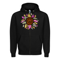Black sunflower camouflage Zipper Hoodie - JahusDesignShop
