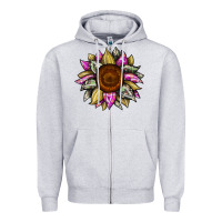 Heather Grey sunflower camouflage Zipper Hoodie - JahusDesignShop