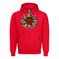 Red sunflower camouflage Zipper Hoodie - JahusDesignShop
