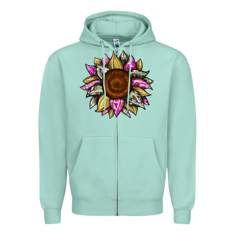 Sunflower Camouflage Zipper Hoodie by JahusDesignShop | Teevron
