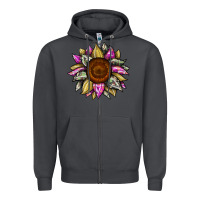 Smoke sunflower camouflage Zipper Hoodie - JahusDesignShop