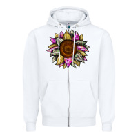 White sunflower camouflage Zipper Hoodie - JahusDesignShop