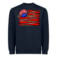Navy leopard baseball flag5 Heavyweight Sweatshirt - JahusDesignShop
